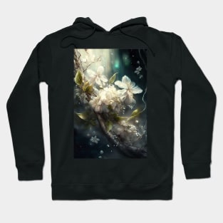 Ethereal painting of Jasmine blossom. Earth Elements Hoodie